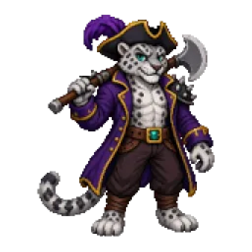 Snark, Leopardo delle nevi — personaggio Rollinbit (pixel art)